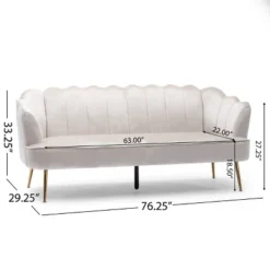 Reitz Modern Glam Velvet Channel Stitch 3 Seater Shell Sofa - Christopher Knight Home -Christopher Knight Home GUEST e64c0c3e cef8 4fba a2ee 582c4f1d253a