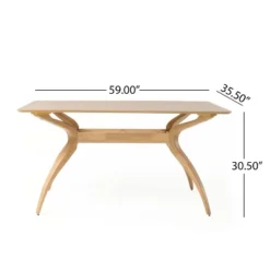 Salli Rectangular Dining Table - Natural Oak - Christopher Knight Home -Christopher Knight Home GUEST e675d693 42ce 4351 a980 b4dc58cb98e2