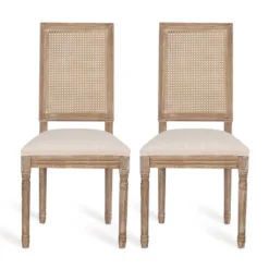 Set Of 2 Regina French Country Wood And Cane Upholstered Dining Chairs - Christopher Knight Home 26 Set Of 2 Regina French Country Wood And Cane Upholstered Dining Chairs - Christopher Knight Home -Christopher Knight Home GUEST e77ca408 5f2b 4e24 8b3e b8866c54712c