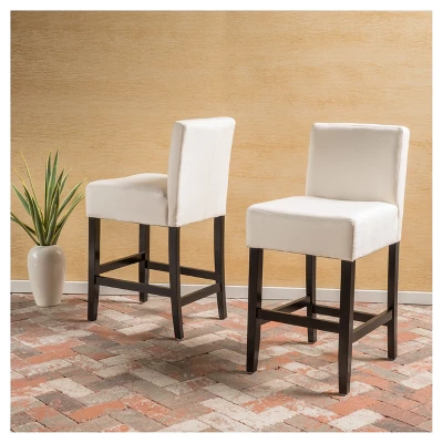 Set Of 2 26" Lopez Fabric Counter Height Barstools - Christopher Knight Home 3 Set Of 2 26" Lopez Fabric Counter Height Barstools - Christopher Knight Home