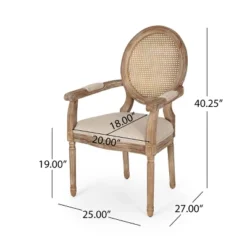 Set Of 4 Judith French Country Wood And Cane Upholstered Dining Chairs - Christopher Knight Home -Christopher Knight Home GUEST e82ea993 bf95 436a 9fba 8427bbedd404