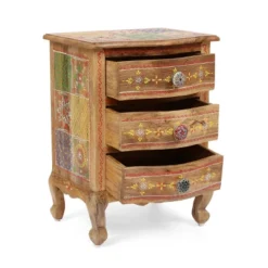 Ailey Handcrafted Boho Mango Wood 3 Drawer Nightstand Natural - Christopher Knight Home 14 Ailey Handcrafted Boho Mango Wood 3 Drawer Nightstand Natural - Christopher Knight Home -Christopher Knight Home GUEST e875217b 959a 498b a20f ff120ce130ac