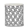 Lenhart Modern Glam Handcrafted Marble Top Aluminum Side Table Nickel/White - Christopher Knight Home 2 Lenhart Modern Glam Handcrafted Marble Top Aluminum Side Table Nickel/White - Christopher Knight Home -Christopher Knight Home GUEST e9e8a4dc 2ae2 4b82 8edd c5b431e6cd83