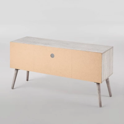 Chandelle 2pc Mid-Century Entertainment Center Set Gray Oak - Christopher Knight Home 5 Chandelle 2pc Mid-Century Entertainment Center Set Gray Oak - Christopher Knight Home - Image 3