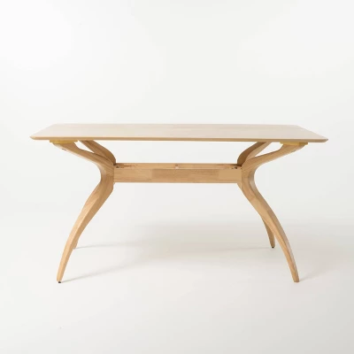 5pc Nissie Mid Century Curved Leg Dining Set Oak/Dark Gray - Christopher Knight Home 6 5pc Nissie Mid Century Curved Leg Dining Set Oak/Dark Gray - Christopher Knight Home - Image 4