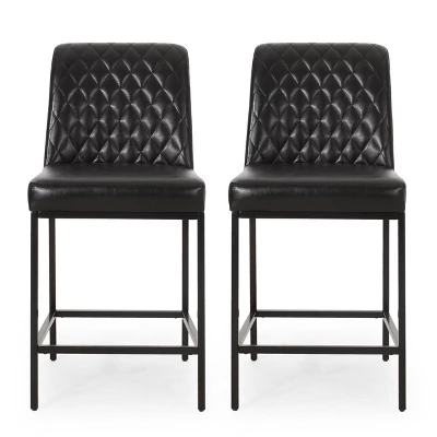 2pc Osgood Contemporary Diamond Stitch Counter Height Barstools - Christopher Knight Home 14 2pc Osgood Contemporary Diamond Stitch Counter Height Barstools - Christopher Knight Home - Image 12