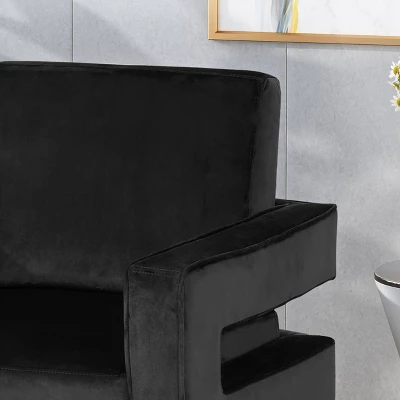 Kirkwood Modern Glam Velvet Club Chair - Christopher Knight Home 4 Kirkwood Modern Glam Velvet Club Chair - Christopher Knight Home - Image 2