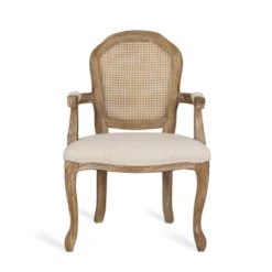 2pk Mina French Country Wood And Cane Upholstered Dining Chairs - Christopher Knight Home -Christopher Knight Home GUEST ebd393a1 9c3f 4c76 8e2b b4b52ed37909