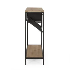 Boster Boho Industrial 8 Bottle Wine Rack Console Table With Storage Natural/Black - Christopher Knight Home -Christopher Knight Home GUEST eda9a973 74d4 475f bff8 845bd19e98a6