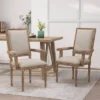 Set Of 2 Maria French Country Wood Upholstered Dining Chairs - Christopher Knight Home -Christopher Knight Home GUEST ee3d09e1 7149 4427 b142 b5d8dfc3ffd1