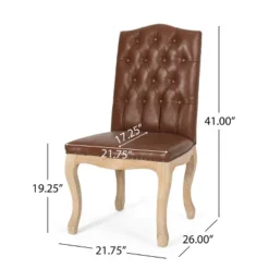 2pk Shylo Contemporary Faux Leather Dining Chairs - Christopher Knight Home -Christopher Knight Home GUEST ef4e4442 f5fc 4e7a a6c0 64a213ffc510