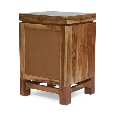 Set Of 2 Wadley Boho Handcrafted Acacia Wood Nightstands Natural - Christopher Knight Home 4 Set Of 2 Wadley Boho Handcrafted Acacia Wood Nightstands Natural - Christopher Knight Home - Image 2