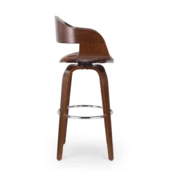 Clyo Mid-Century Modern Upholstered Swivel Barstool - Christopher Knight Home -Christopher Knight Home GUEST f356de32 6e31 4fed bfc8 a198a9aa2cfe