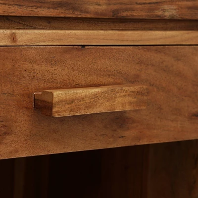 Wadley Boho Handcrafted Acacia Wood Nightstand Natural - Christopher Knight Home 11 Wadley Boho Handcrafted Acacia Wood Nightstand Natural - Christopher Knight Home - Image 9