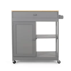 Telfair Kitchen Cart With Wheels - Christopher Knight Home -Christopher Knight Home GUEST f43e7611 9b58 4e4b 8c10 8ea3b1c65893