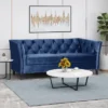 Chatwin Contemporary Tufted Velvet Sofa Dark Blue - Christopher Knight Home -Christopher Knight Home GUEST f69584a1 9bae 4f67 a558 e0b6fec28a79