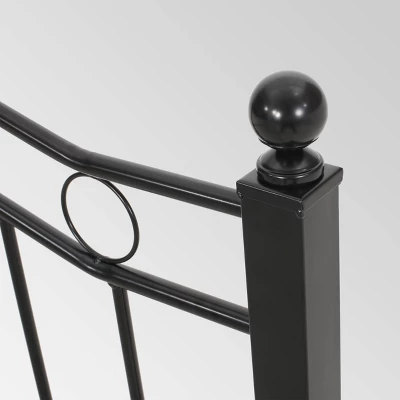 Twin Bouvardia Contemporary Iron Bed Black - Christopher Knight Home 5 Twin Bouvardia Contemporary Iron Bed Black - Christopher Knight Home - Image 3