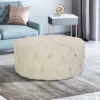Orla Modern Glam Round Ottoman - Christopher Knight Home -Christopher Knight Home GUEST f753a304 9153 4d47 8cf4 4282bcff5376