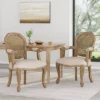 2pk Mina French Country Wood And Cane Upholstered Dining Chairs - Christopher Knight Home -Christopher Knight Home GUEST f7b9fabc d1d5 4e33 8bb2 12fdb2612811