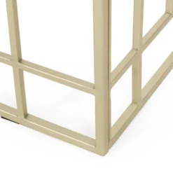 Depue Modern Glam Geometric Console Table Gold/White - Christopher Knight Home -Christopher Knight Home GUEST f7cf67e0 3418 4251 afdf 0c1c5d867b36