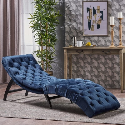 Garret Tufted Chaise Lounge - Christopher Knight Home 2 Garret Tufted Chaise Lounge - Christopher Knight Home