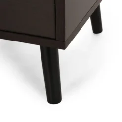 Doerun Mid-Century Modern Storage TV Stand For TVs Up To 48" Dark Gray/Black - Christopher Knight Home -Christopher Knight Home GUEST fa6133ff 9d9d 44ca 8101 b6b9b04a1386