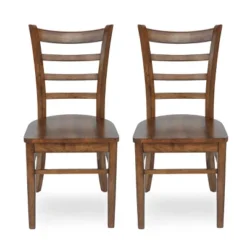 Set Of 2 Prestage Farmhouse Wooden Dining Chairs - Christopher Knight Home -Christopher Knight Home GUEST fc7b623d 4883 43b6 bf33 9d0032e5defa