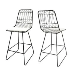 Set Of 2 Walcott Modern Iron Counter Height Barstools - Christopher Knight Home -Christopher Knight Home GUEST fcd9495d 3aab 4292 b047 fc8b2875f709