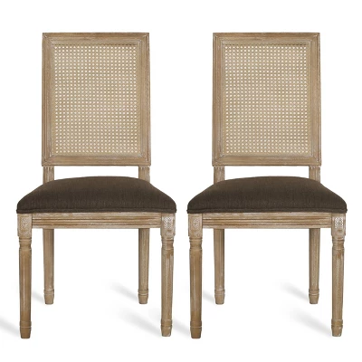 Set Of 2 Regina French Country Wood And Cane Upholstered Dining Chairs - Christopher Knight Home 15 Set Of 2 Regina French Country Wood And Cane Upholstered Dining Chairs - Christopher Knight Home - Image 13