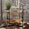 Gerard Industrial Wooden Bar Cart - Christopher Knight Home -Christopher Knight Home GUEST fd38afb3 c211 42a4 b3a7 13e94797efde