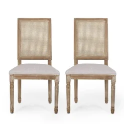 Set Of 2 Regina French Country Wood And Cane Upholstered Dining Chairs - Christopher Knight Home 29 Set Of 2 Regina French Country Wood And Cane Upholstered Dining Chairs - Christopher Knight Home -Christopher Knight Home GUEST fe994e94 ffaf 4a67 8658 4f9dd6bed11e